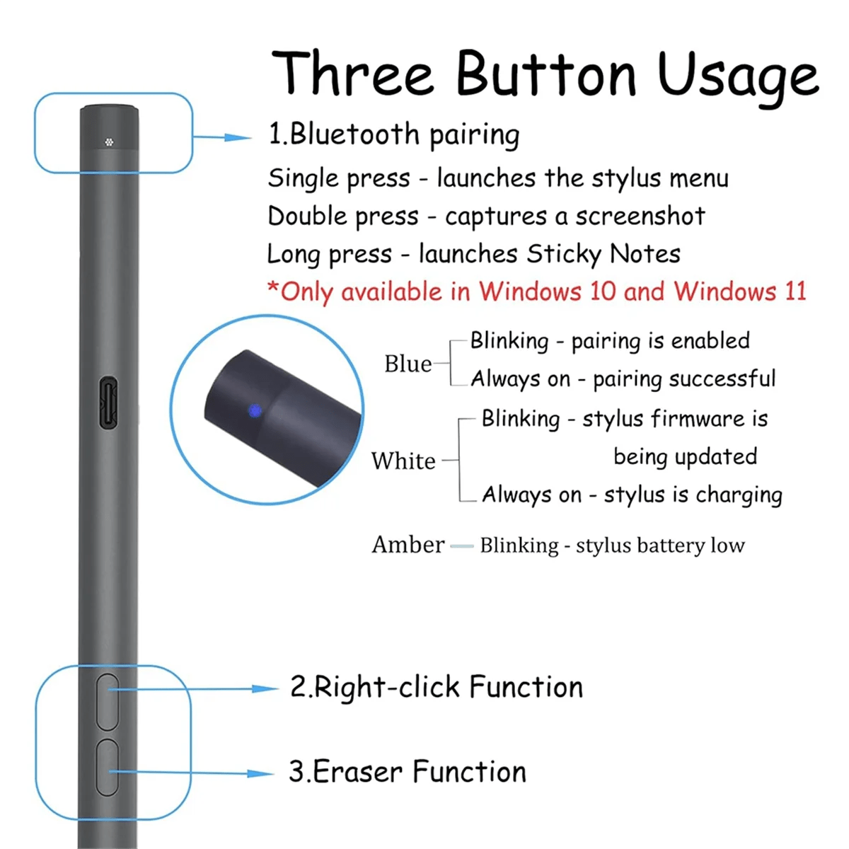 Dell Active Pen for Inspiron Latitude Precision Tilt Support - international